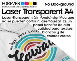 Papel transfer A3 Laser para Camisetas y Prendas Claras FOREVER